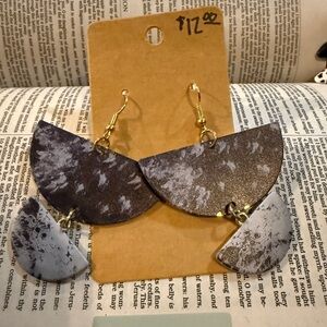 Elegant Black and Silver Dangle Earrings